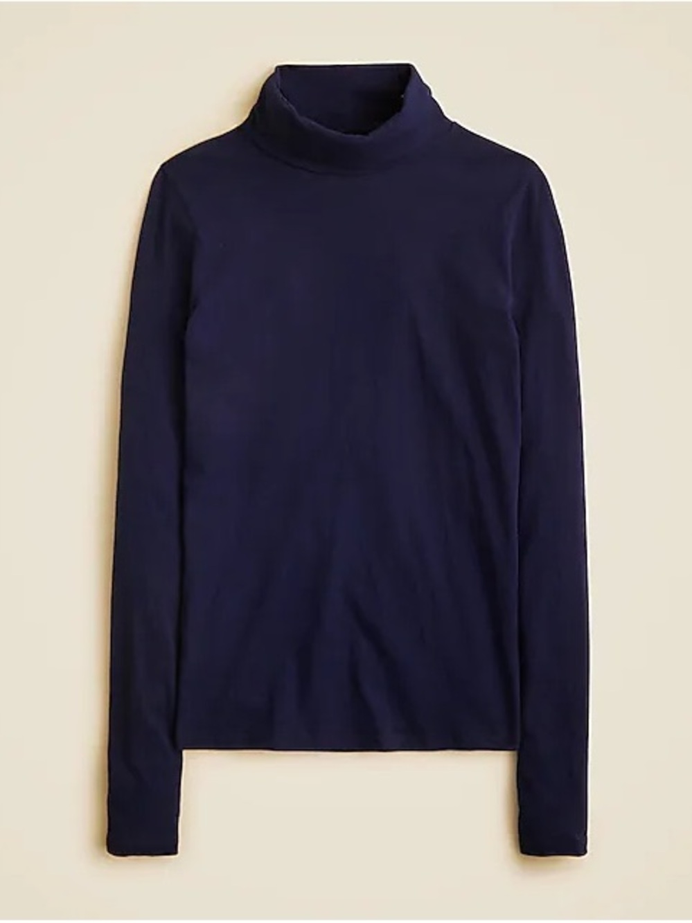 J.CREW NWT Navy Tissue Turtleneck 100% Cotton Long Sleeve Size Small